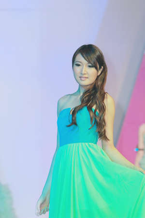 Female model at a fashion show on the runwayのeditorial素材