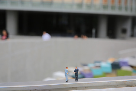 a small figures of business meetingの写真素材