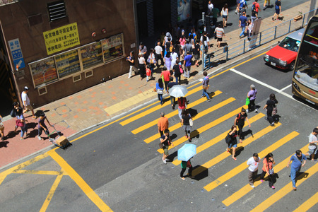 edestrians in Hong Kongのeditorial素材