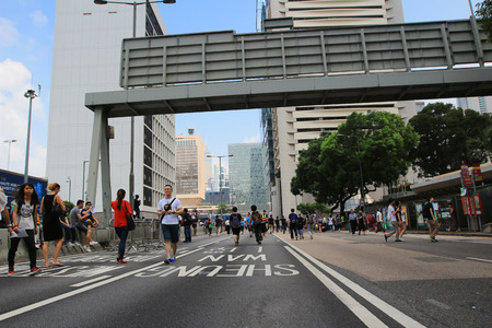 after 29 Sept umbrella revolution, hong kongのeditorial素材