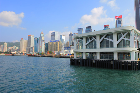 new wan chai star ferry pierのeditorial素材
