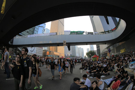 after 29 Sept umbrella revolution, hong kongのeditorial素材