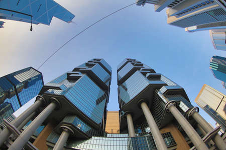 modern office buildings in central Hong Kongのeditorial素材