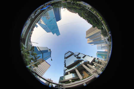 modern office buildings in central Hong Kongのeditorial素材