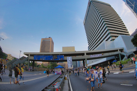 umbrella Revolution in Admiralty, Hong Kongのeditorial素材