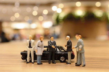 a small figures of business meetingの写真素材