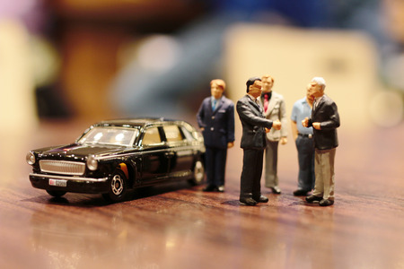 Hongqi car  Service For figure business peopleの写真素材