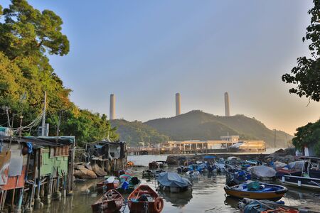 Yung Shue Wan Typhoon shelterのeditorial素材