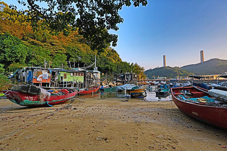 Yung Shue Wan Typhoon shelterのeditorial素材