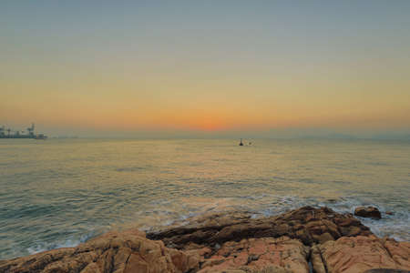 West Lamma Channel of sunsetの写真素材