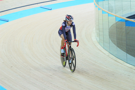 Indoor track cycling meeting at hong kongのeditorial素材