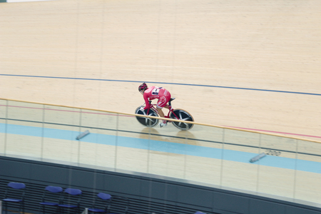 Indoor track cycling meeting at hong kongのeditorial素材