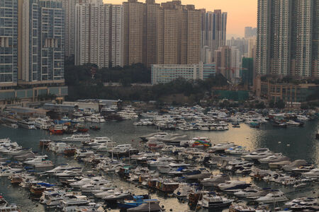 Typhoon shelter in Hong Kongのeditorial素材
