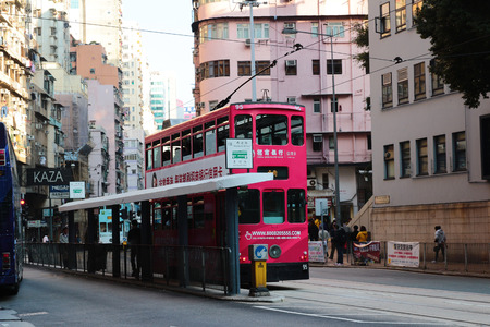 tram at hong kongのeditorial素材