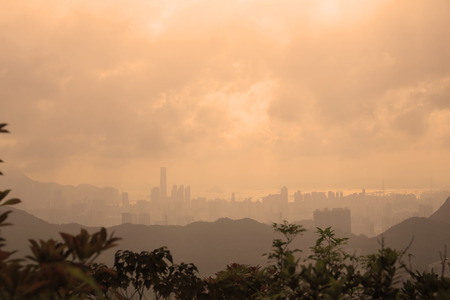 Hong kong view from Razor Hillの写真素材