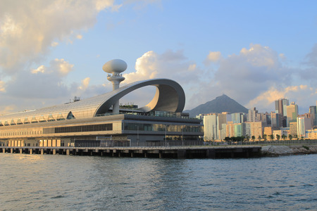 Kai Tak Cruise Terminal is opened at the site of the former Kai Tak Airportのeditorial素材