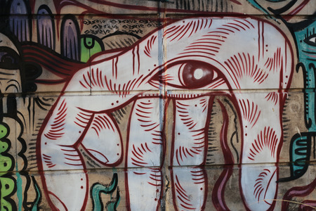 graffiti, art of street wallのeditorial素材