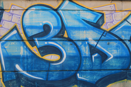 graffiti, art of street wallのeditorial素材