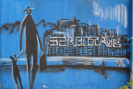 graffiti, art of street wallのeditorial素材