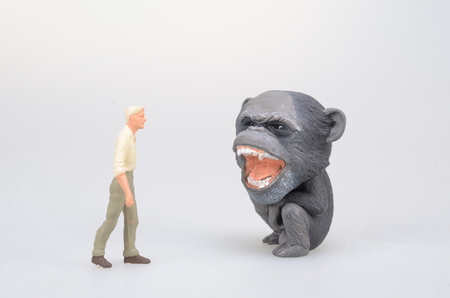a figure man face of ape