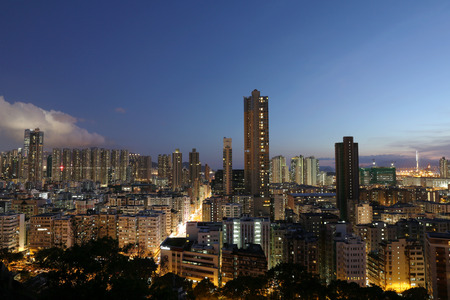 a Downtown of Hong Kong, high density, poor area.のeditorial素材