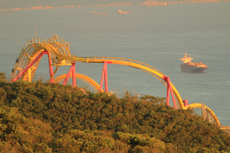 Ocean Park is situated in Nam Long Shan in the Southern District of Hong Kong, China.の写真素材