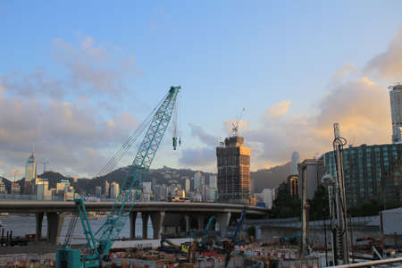 the building site of Shatin to Central Link
