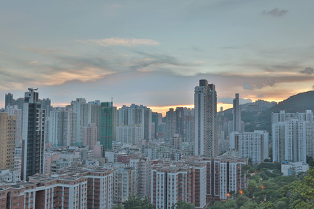 a Downtown of Hong Kong, high density, poor area.のeditorial素材