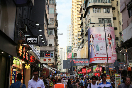 the Sai Yeung Choi Street Mong kokのeditorial素材