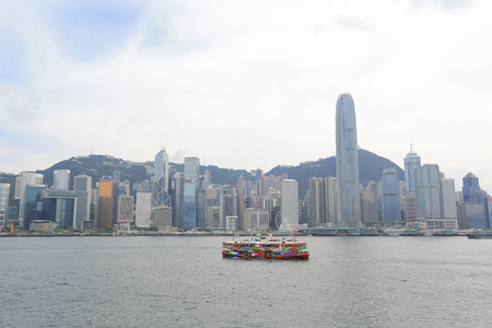 the hong kong victoria harbourのeditorial素材