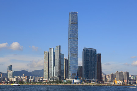 the International Commerce Centre in Hong Kongの写真素材