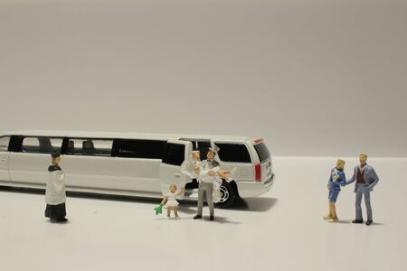 the wedding party of a small figuresの写真素材