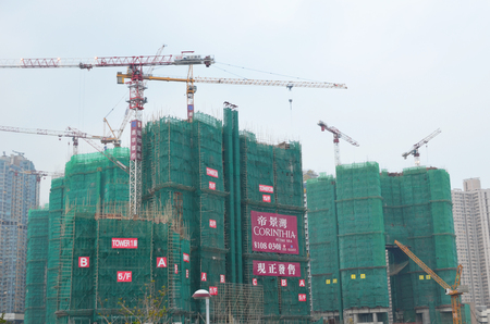 the Big construction site at tko hkのeditorial素材