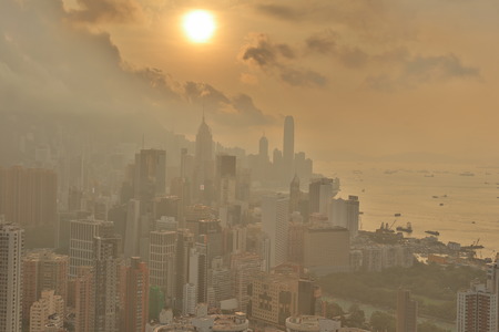 the Sir Cecil's Ride view of hong kongのeditorial素材