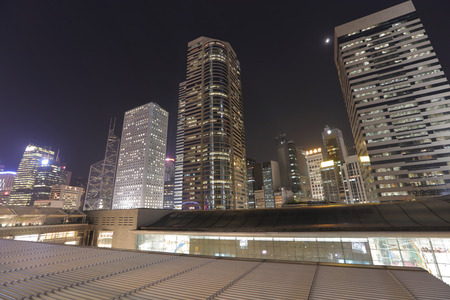 the Night view at central  Hong Kongのeditorial素材