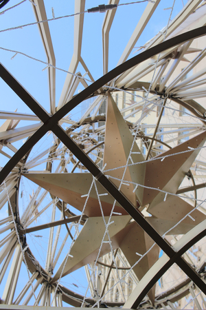 the Christmas decorations in the streetsの写真素材