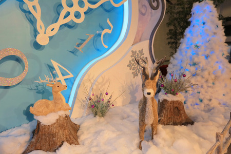Christmas decorations in the streets in 2015 at Hong Kong,の写真素材