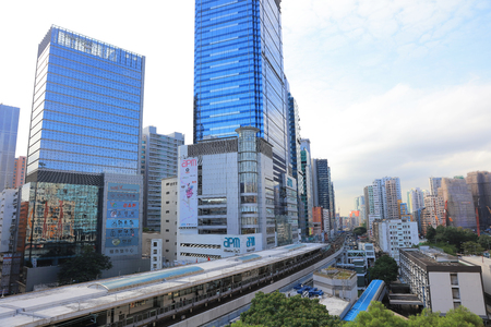 the kwun tong district near the subway station