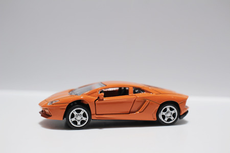 the sport toy car on white background