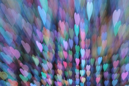 the Blurred lights in the form og hearts.の写真素材