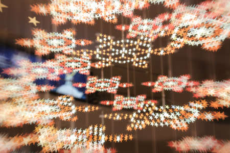 the Blurred lights in the shapeの写真素材