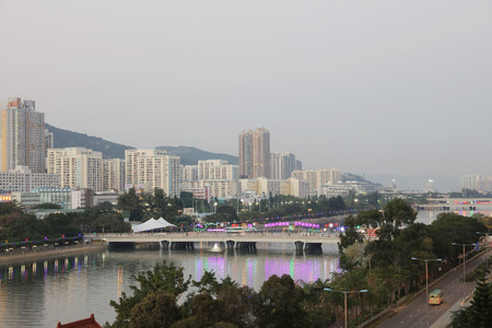 the Sha Tin at Hong Kong winterの写真素材