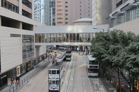 the office buildings in the city at hong kong