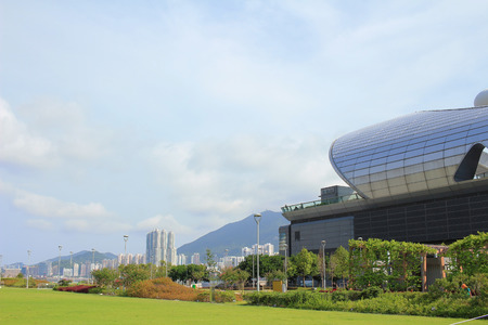 Kai Tak Cruise Terminal is located at the former Kai Tak Airportのeditorial素材