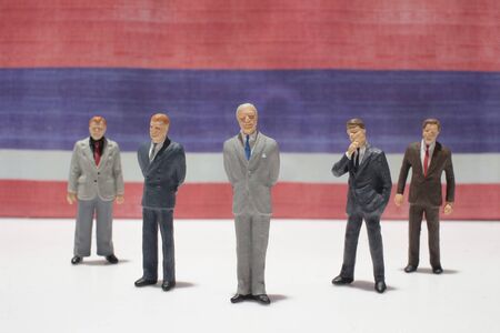 a small group figures of business meetingの写真素材