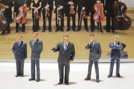 a small group figures of business meetingの写真素材