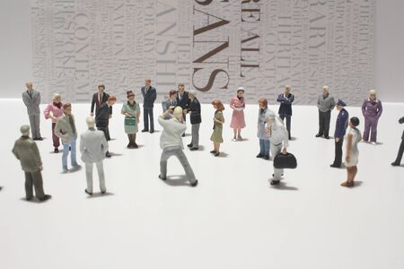 a small group figures of business meetingの写真素材
