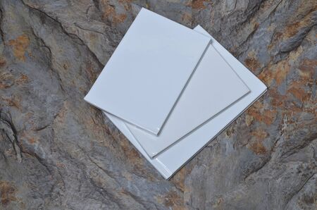 the book on the stone back ground