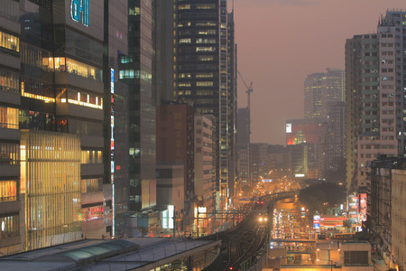 the kwun tong district near the subway stationのeditorial素材