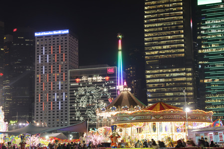 The AIA great European carnival in Central Harbourfrontのeditorial素材
